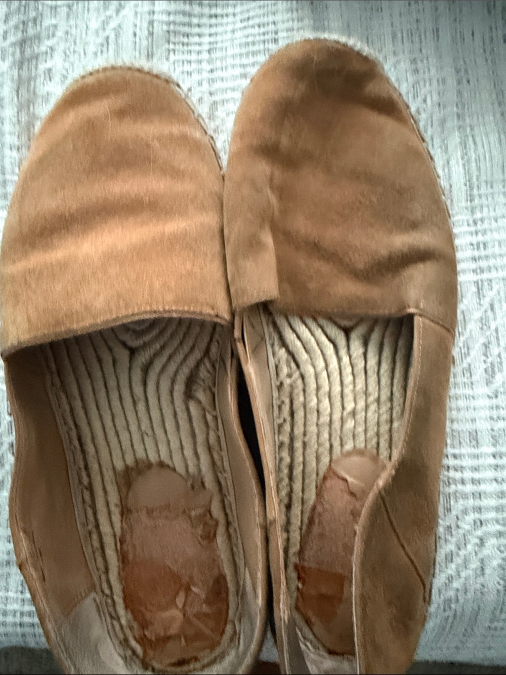 Banana Republic Tan Suede Espadrille Slip-Ons